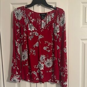 Karen Kane Women's Red Floral Top